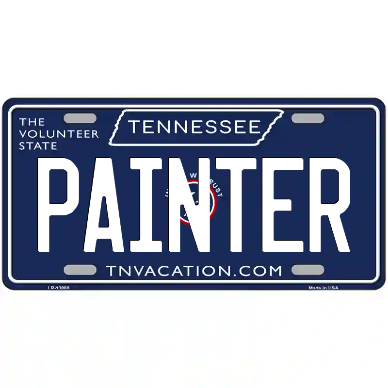 Painter Tennessee Blue Metal Sign