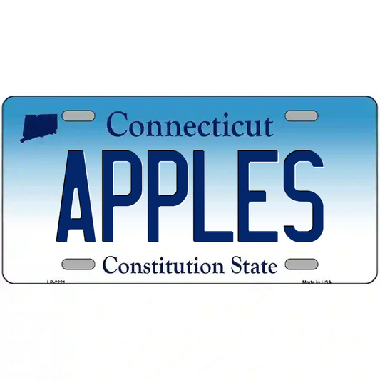 Apples Connecticut Metal Sign
