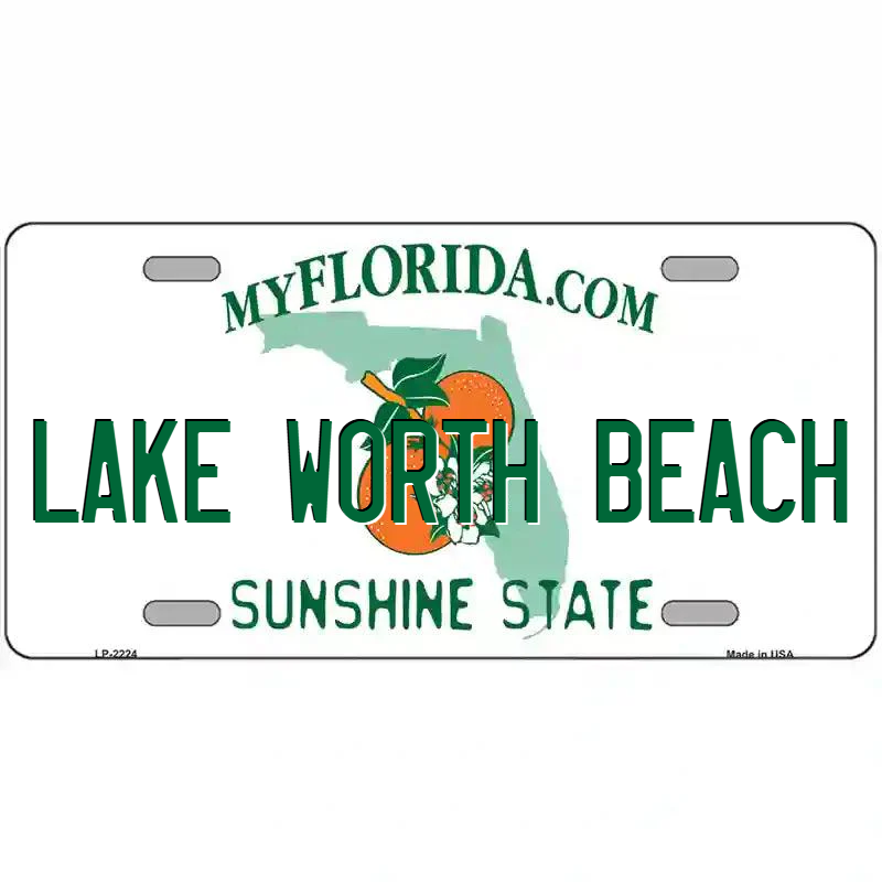 Lake Worth Beach Florida Metal Sign