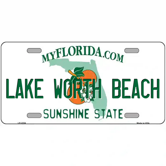 Lake Worth Beach Florida Metal Sign