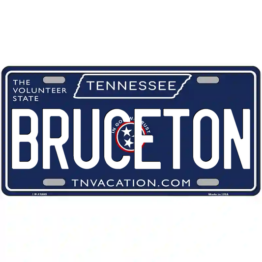Bruceton Tennessee Blue Metal Sign