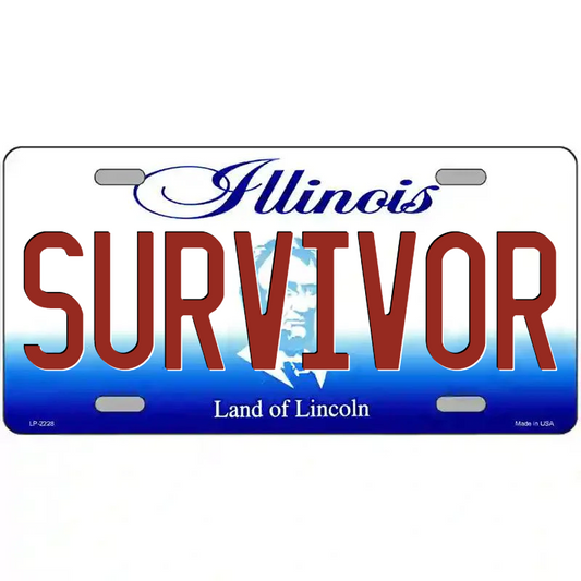 Survivor Illinois Metal Sign