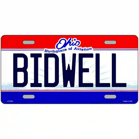 Bidwell Ohio Metal Sign