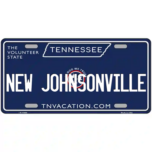 New Johnsonville Tennessee Blue Metal Sign