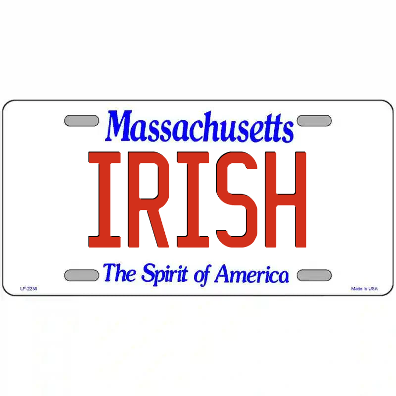 Irish Massachusetts Metal Sign