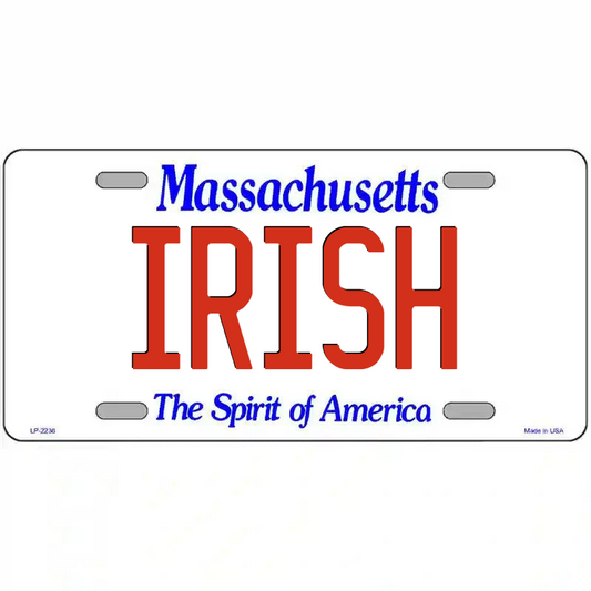Irish Massachusetts Metal Sign