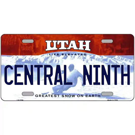Central Ninth Utah Metal Sign
