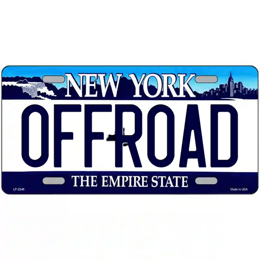 Offroad New York Blue Metal Sign