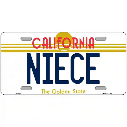 Niece California Metal Sign