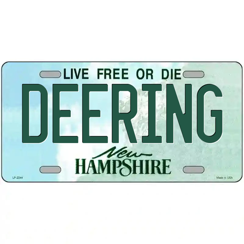 Deering New Hampshire Metal Sign