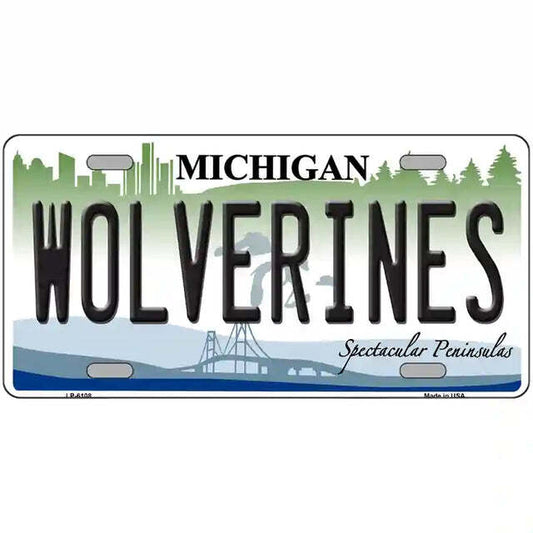 Wolverines Michigan Metal Sign