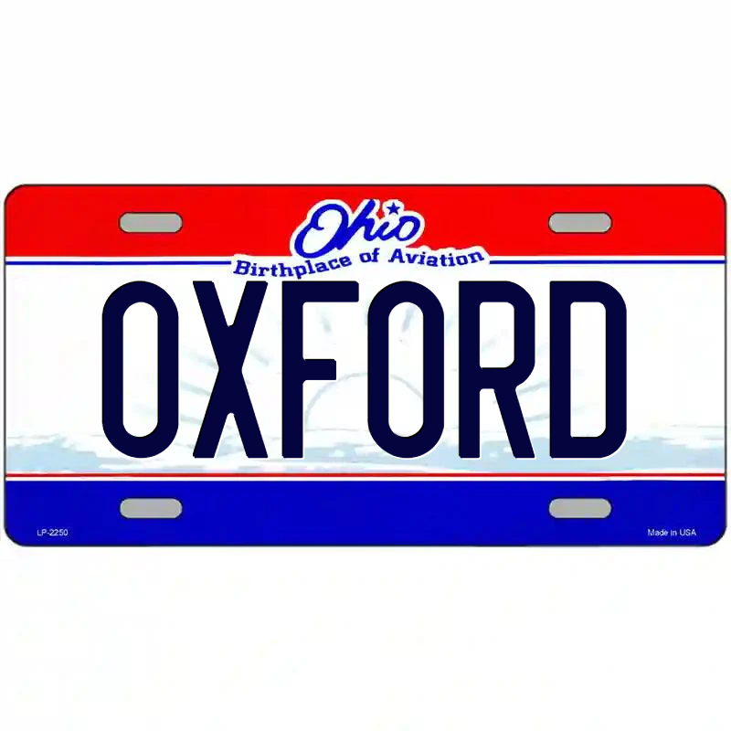 Oxford Ohio Metal Sign