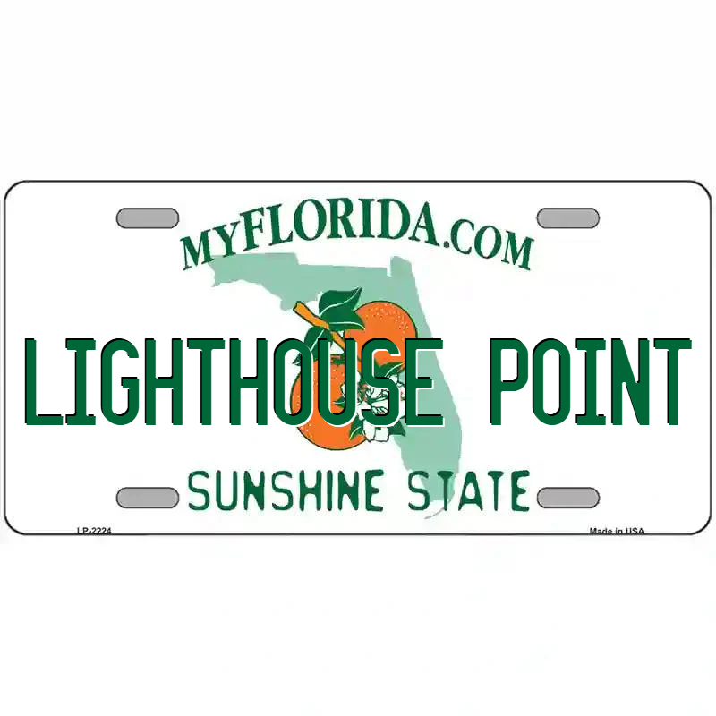 Lighthouse Point Florida Metal Sign