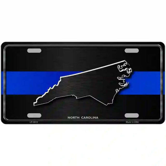 North Carolina Thin Blue Line Metal Sign