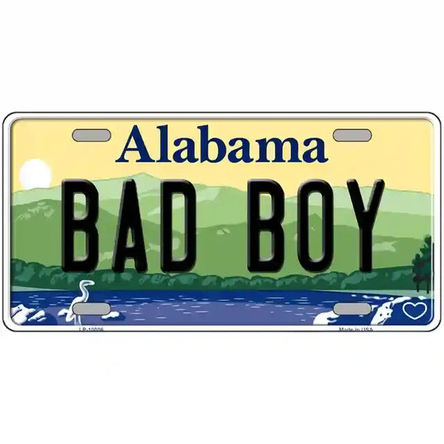 Bad Boy Alabama Metal Sign