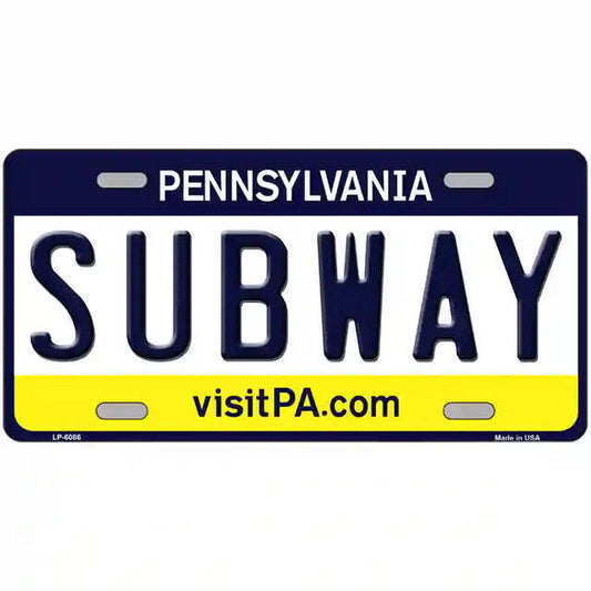 Subway Pennsylvania Metal Sign