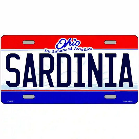 Sardinia Ohio Metal Sign