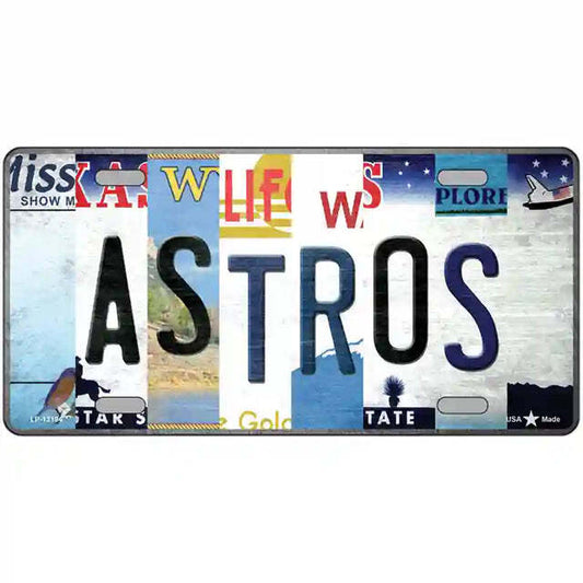 Astros Strip Art Metal Sign
