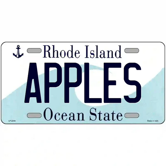 Apples Rhode Island Metal Sign