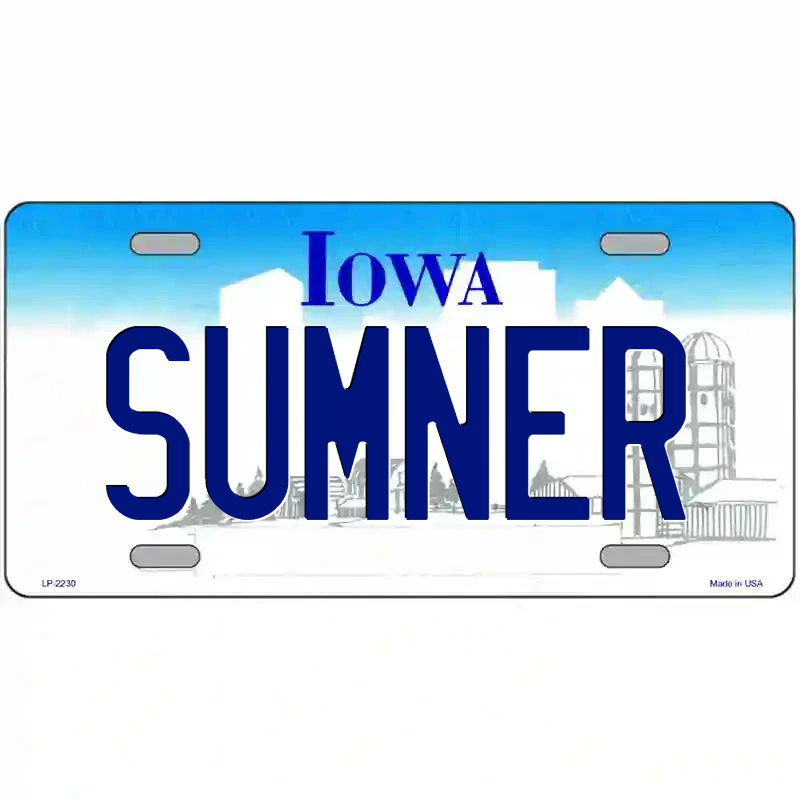 Sumner Iowa Metal Sign