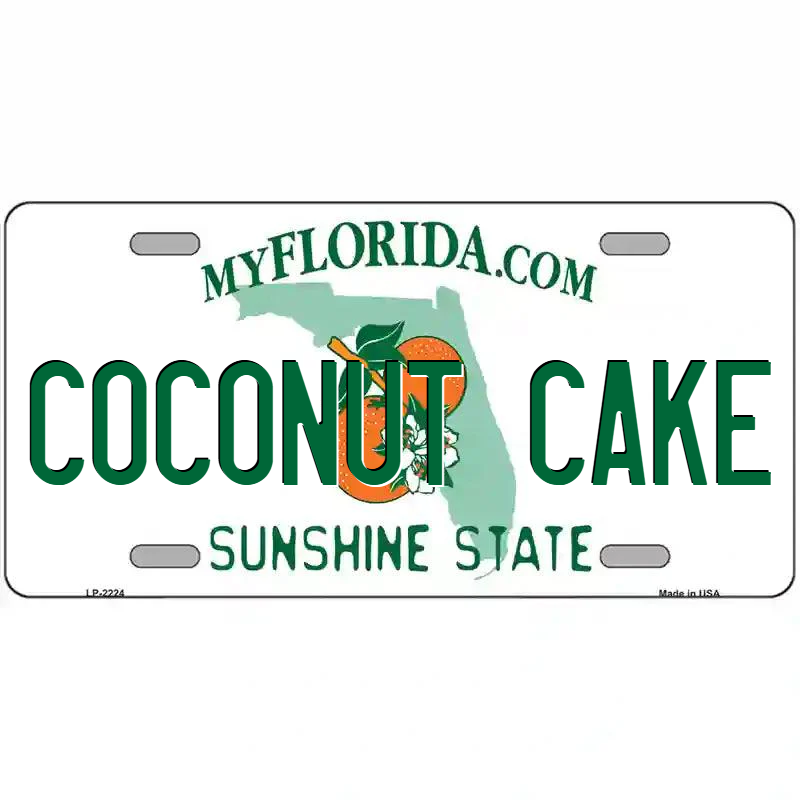 Coconut Cake Florida Metal Sign