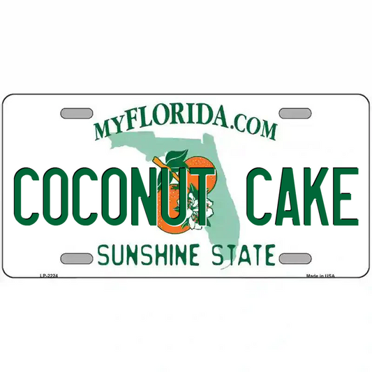 Coconut Cake Florida Metal Sign
