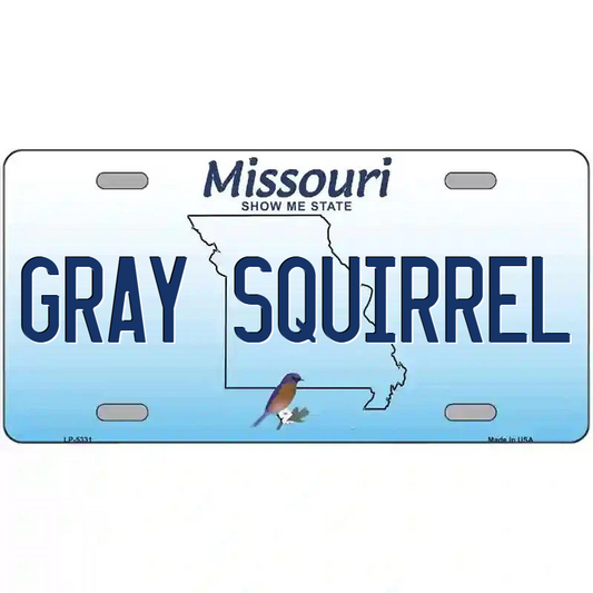 Gray Squirrel Missouri Metal Sign