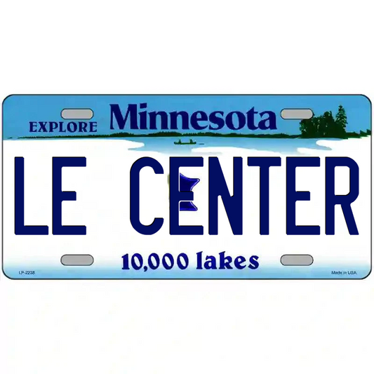 Le Center Minnesota Metal Sign