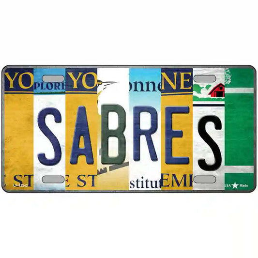 Sabres Strip Art Metal Sign