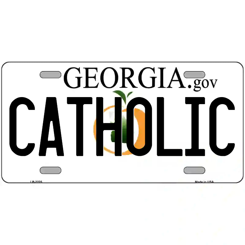 Catholic Georgia Metal Sign