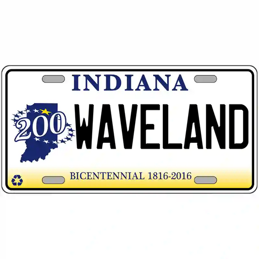 Waveland Indiana Bicentennial Metal Sign