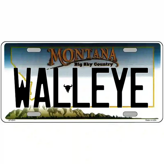 Walleye Montana Metal Sign