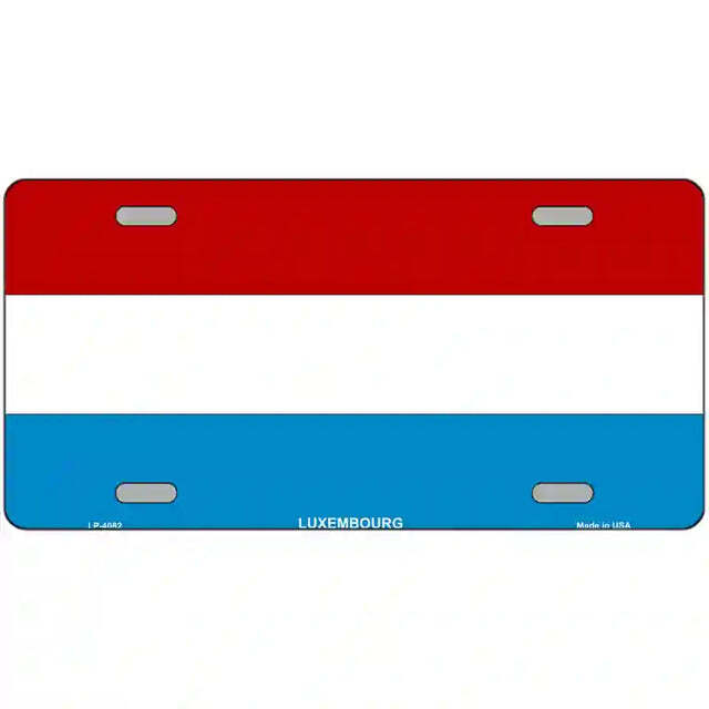 Luxembourg Flag Metal Sign