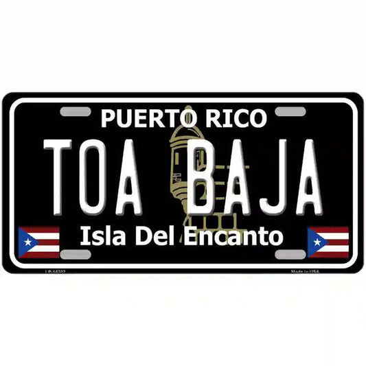 Toa Baja Puerto Rico Black Metal Sign