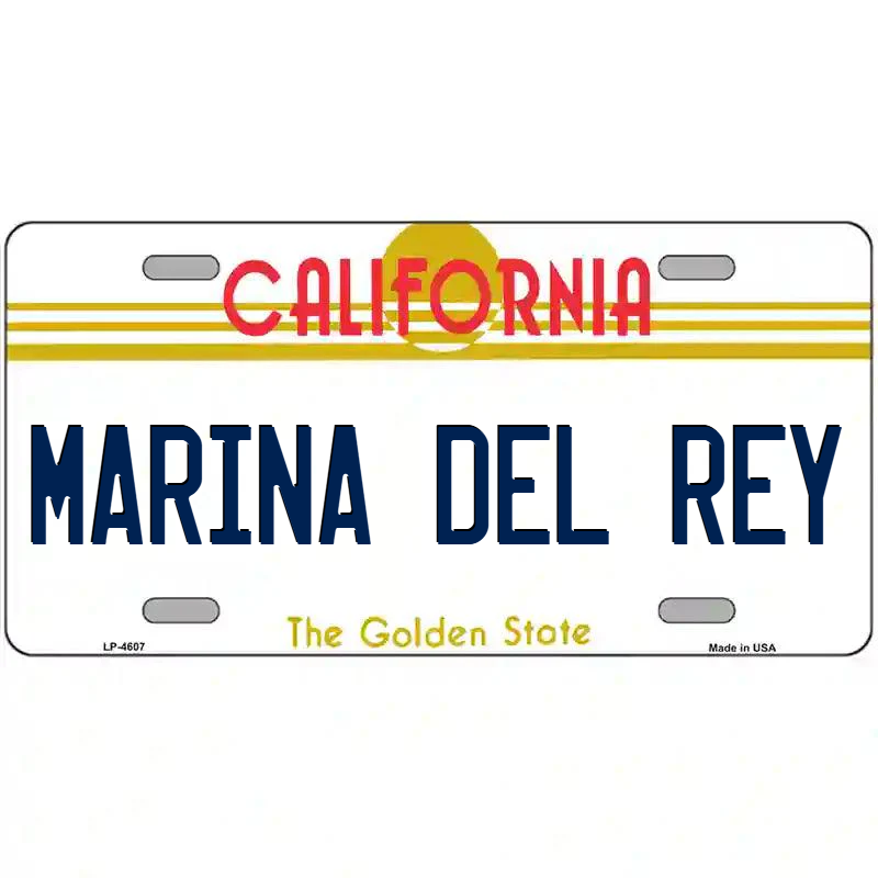 Marina Del Rey California Metal Sign