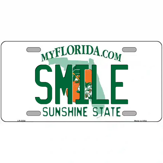 Smile Florida Metal Sign
