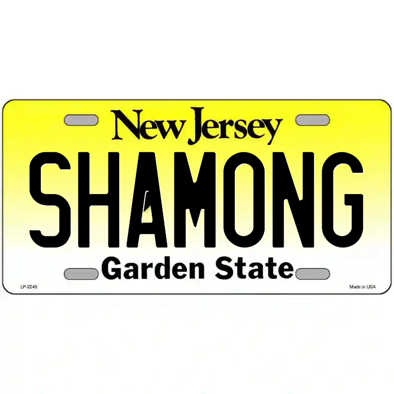 Shamong New Jersey Metal Sign