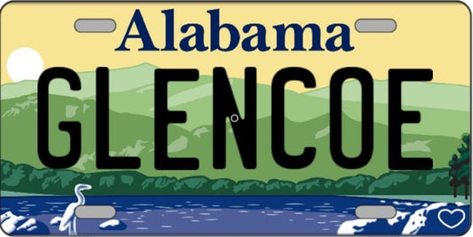 Glencoe Alabama Metal Sign