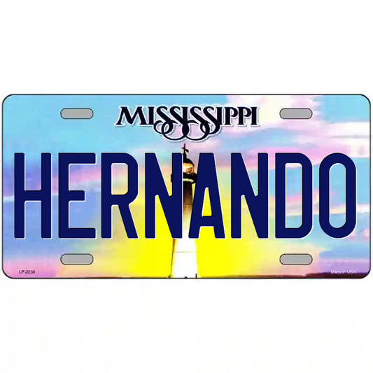Hernando Mississippi Metal Sign