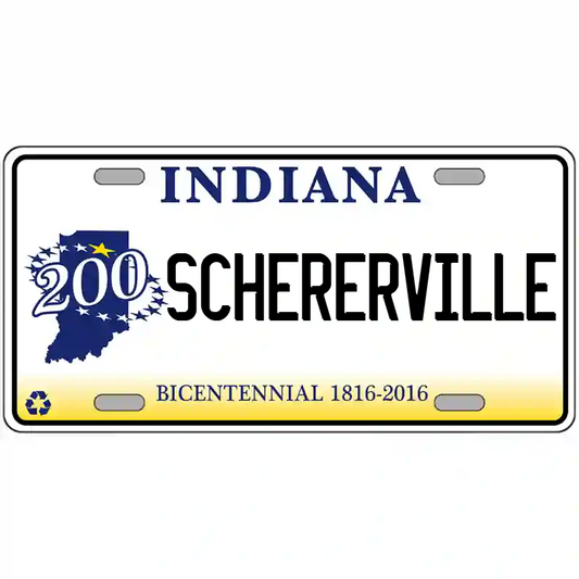 Schererville Indiana Bicentennial Metal Sign