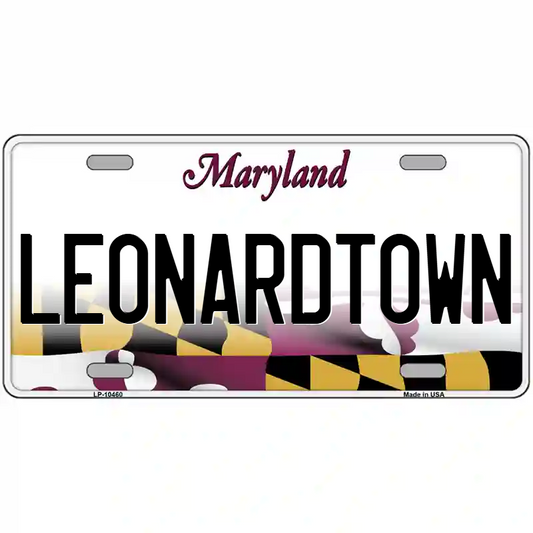 Leonardtown Maryland Metal Sign