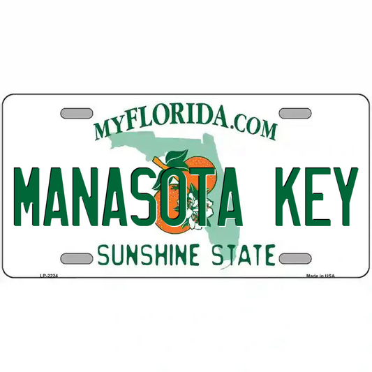 Manasota Key Florida Metal Sign