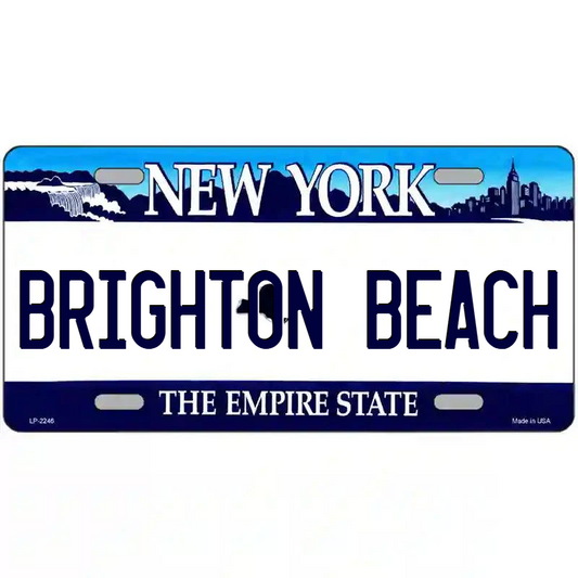 Brighton Beach New York Blue Metal Sign