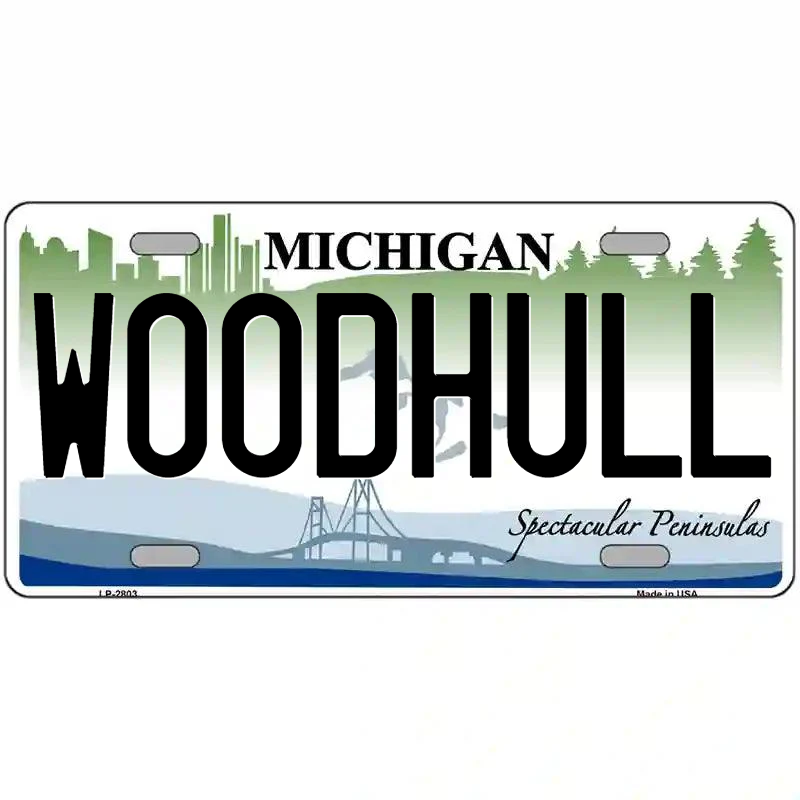 Woodhull Michigan Metal Sign