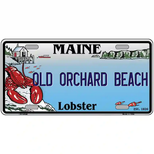 Old Orchard Beach Maine Lobster Metal Sign
