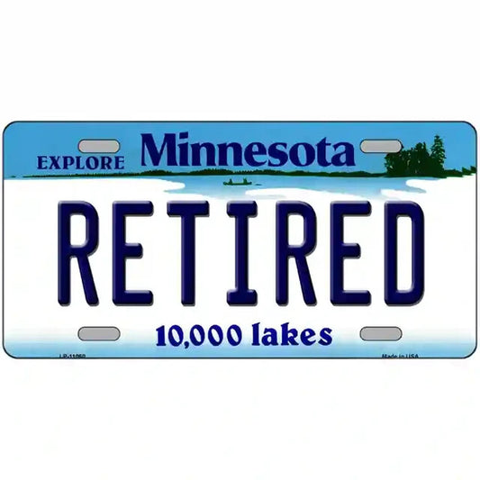 Retired Minnesota Metal Sign