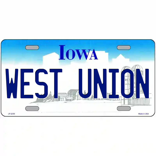 West Union Iowa Metal Sign