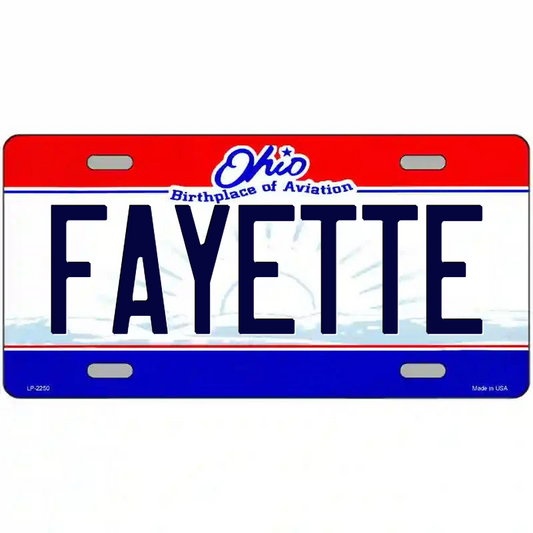 Fayette Ohio Metal Sign