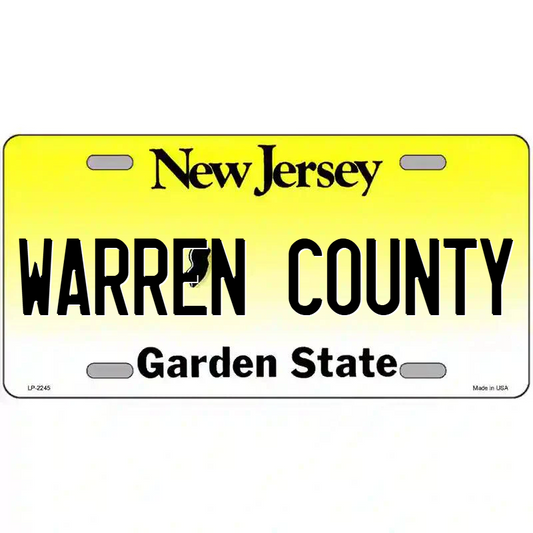 Warren County New Jersey Metal Sign
