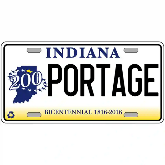 Portage Indiana Bicentennial Metal Sign
